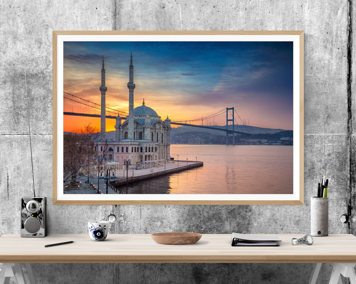 Istanbul Bostphorus Bridge City Sunset WALL ART PRINT Poster Picture Wall Hanging