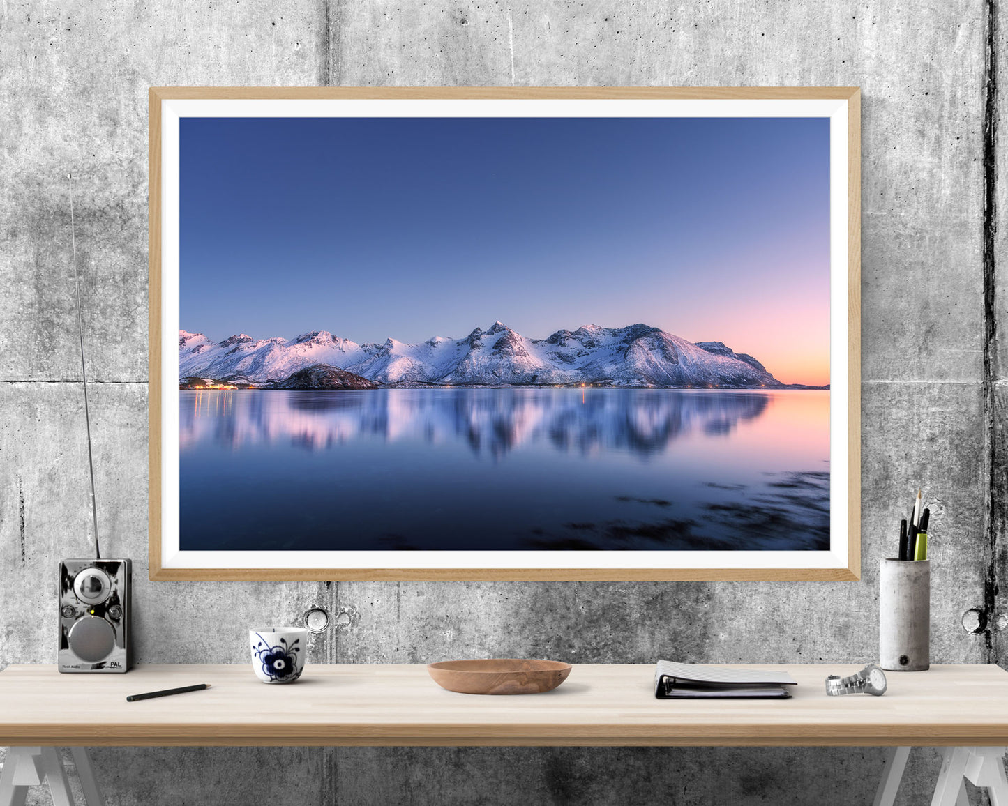 Norway Sunset Mountains WALL ART PRINT Poster Picture Wall Hanging