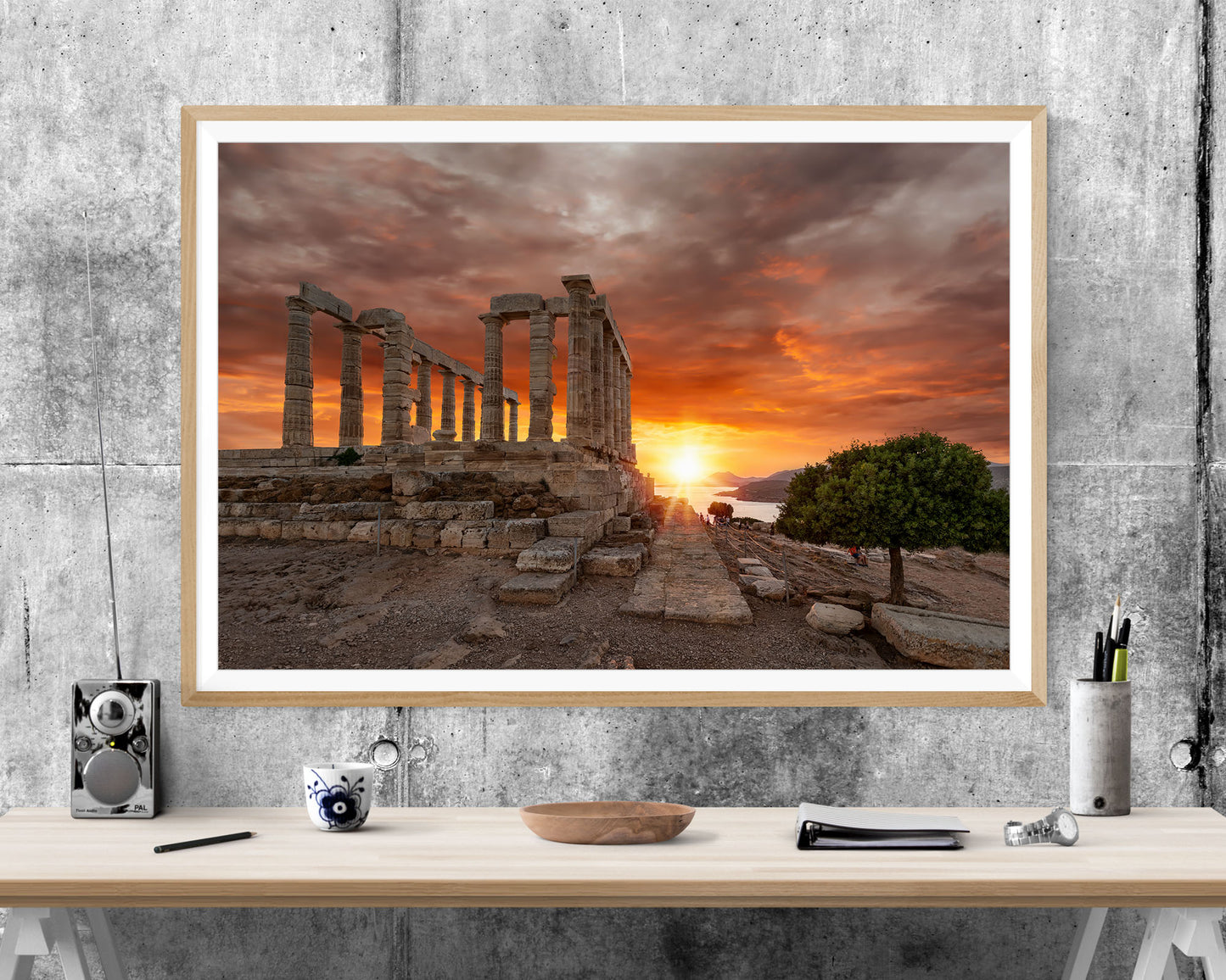 Temple Of Poseidon Greece Landmark WALL ART PRINT Poster Picture Wall Hanging