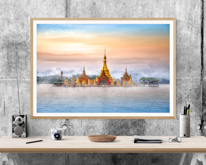 Buddha Temple Myanmar Landmarks WALL ART PRINT Poster Picture Wall Hanging