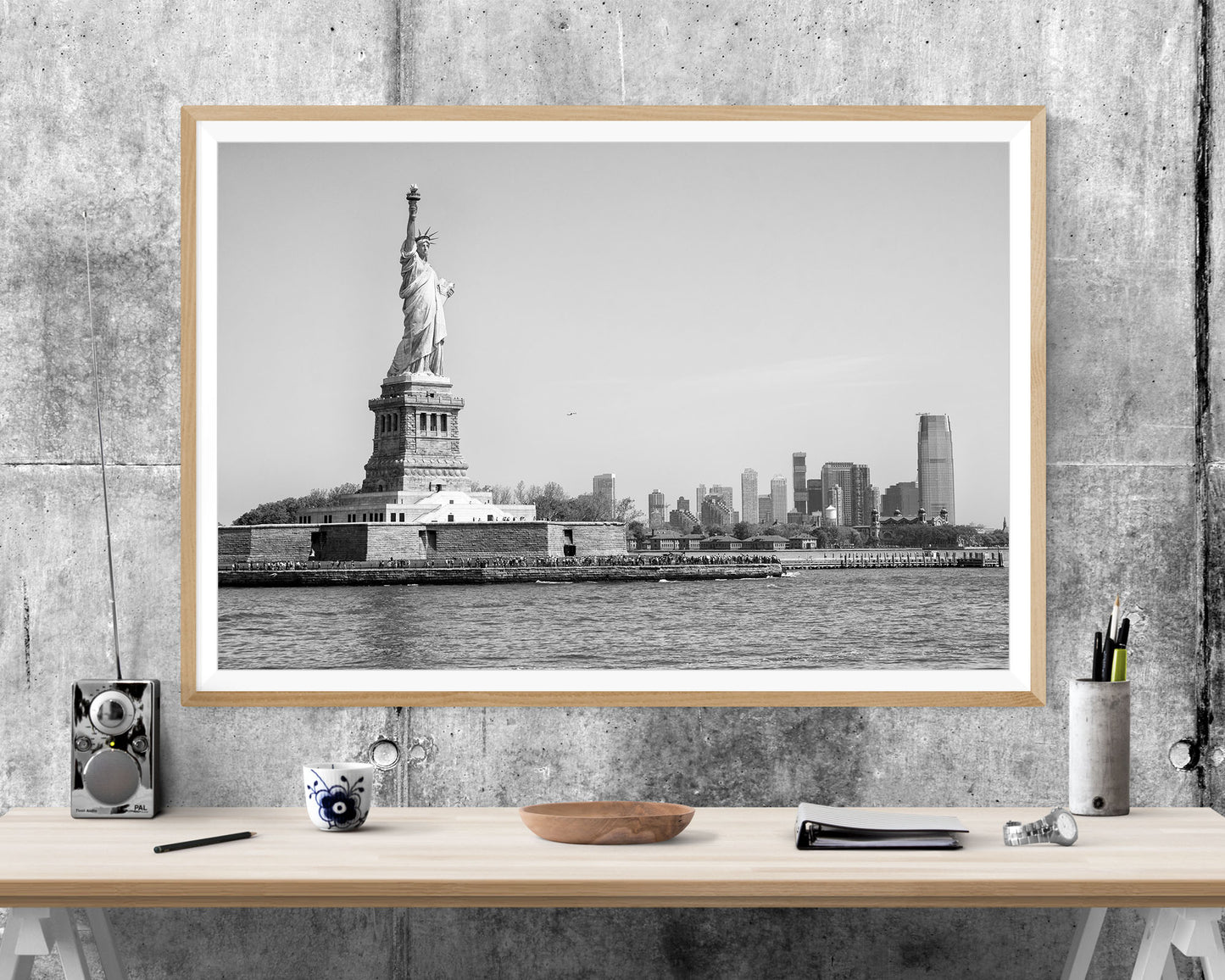 Statue Of Liberty Black & White WALL ART PRINT Poster Picture Wall Hanging