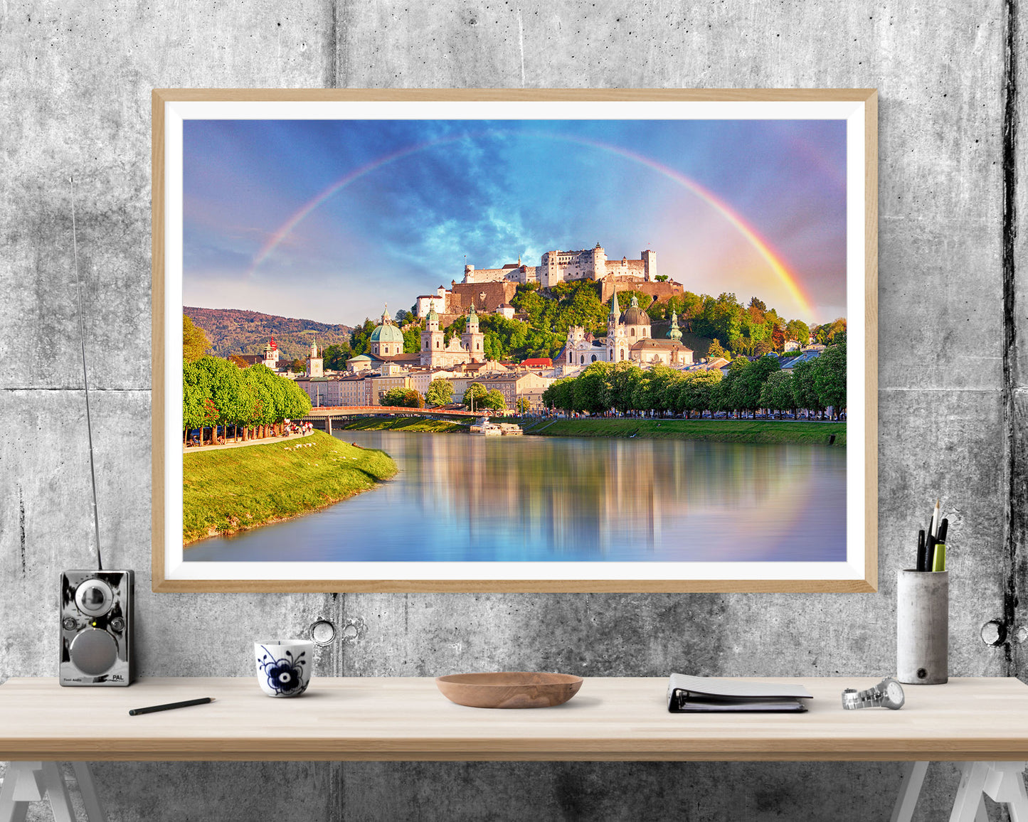 Austria Salzburg Castle Landmark WALL ART PRINT Poster Picture Wall Hanging