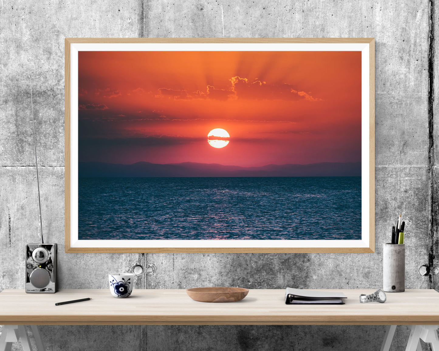 Sunset Ocean Seascape WALL ART PRINT Poster Picture Wall Hanging