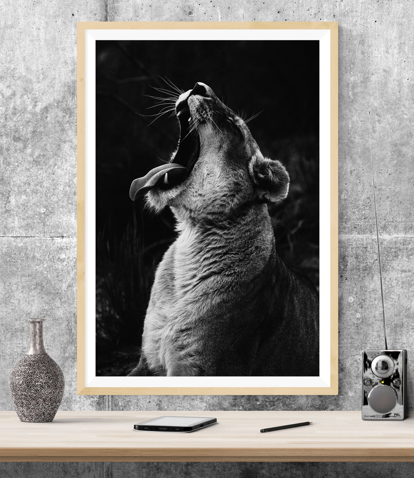 Lion Black & White WALL ART PRINT Poster Picture Wall Hanging