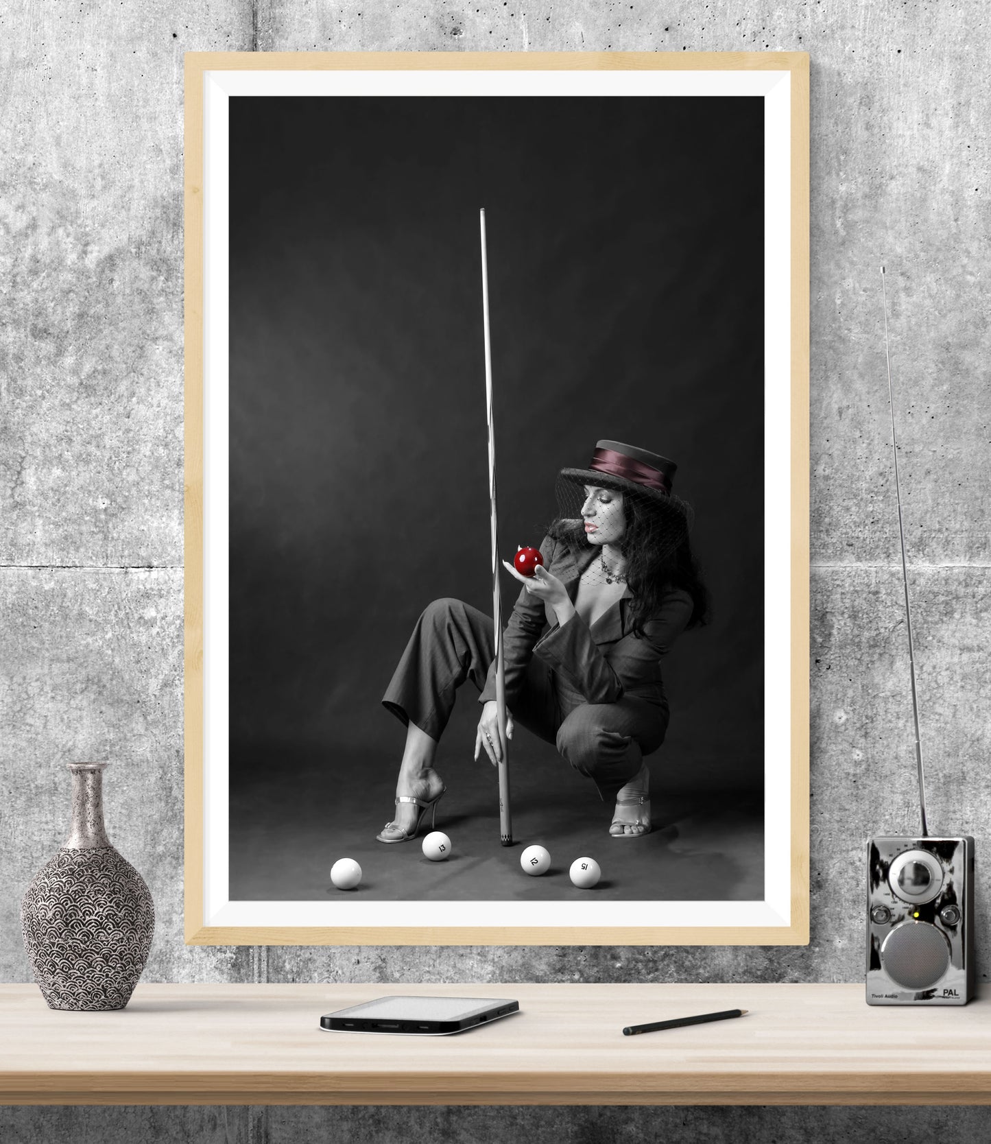 Sexy Girl Pool Queue WALL ART PRINT Poster Picture Wall Hanging