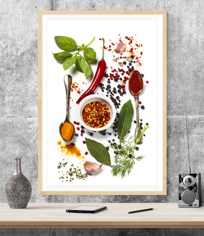 Herbs & Spices Kitchen WALL ART PRINT Poster Picture