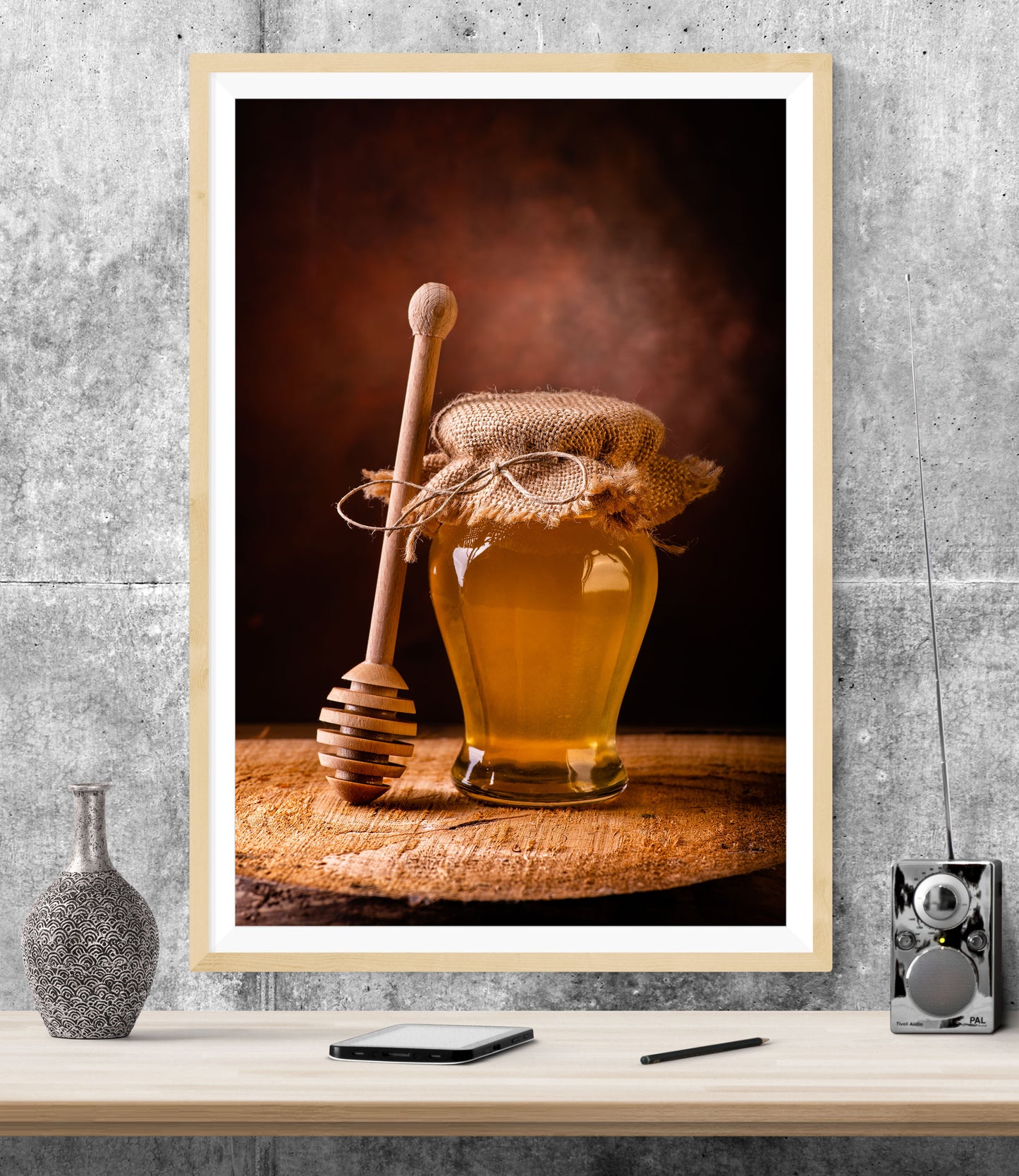 Honey Jar Farm Food Kitchen WALL ART PRINT Poster Picture
