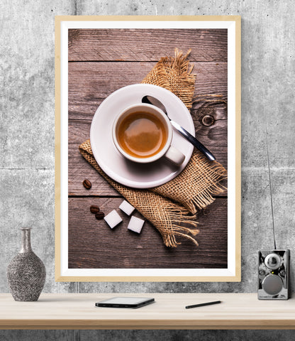 Cafe Kitchen Coffee Cup WALL ART PRINT Poster Picture