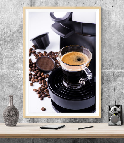 Espresso Coffee Beans Drinks WALL ART PRINT Poster Picture Wall Hanging