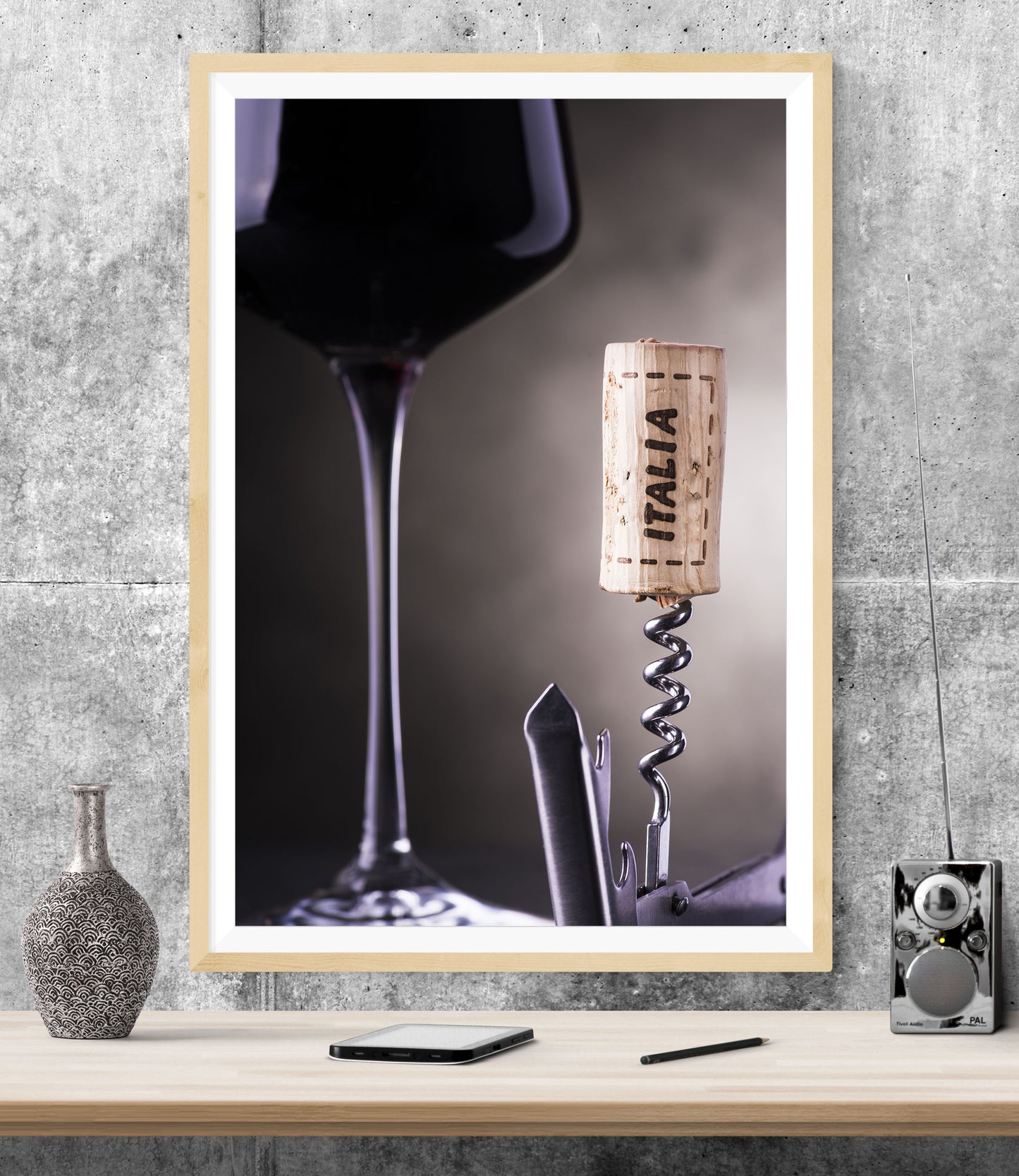 Glass Red Wine Corkscrew Restaurant Drinks WALL ART PRINT Poster Picture