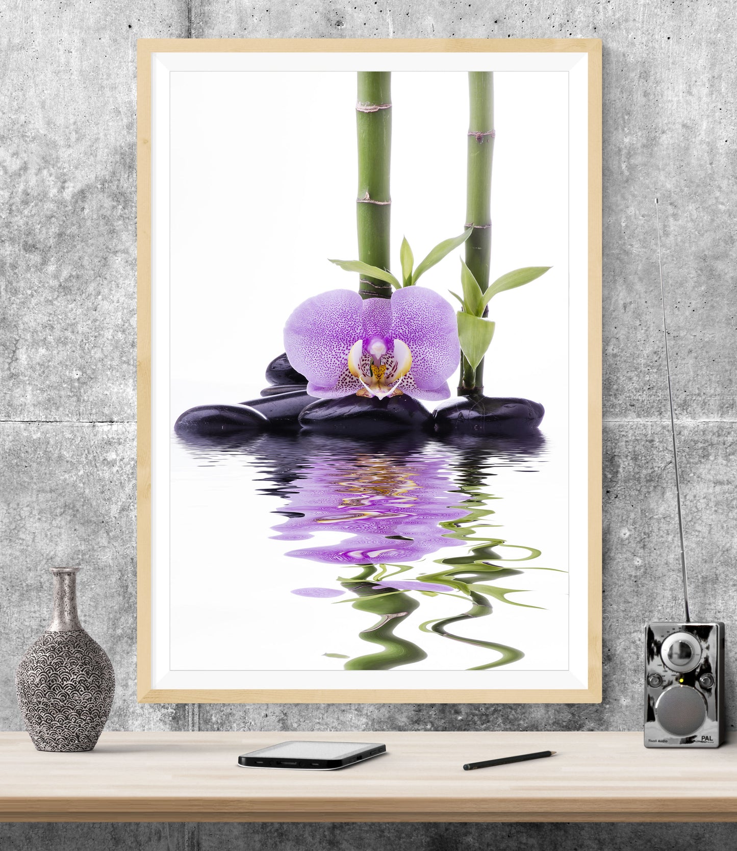 Spa Orchid Bamboo Modern Bathroom Minimalist WALL ART PRINT Poster Picture