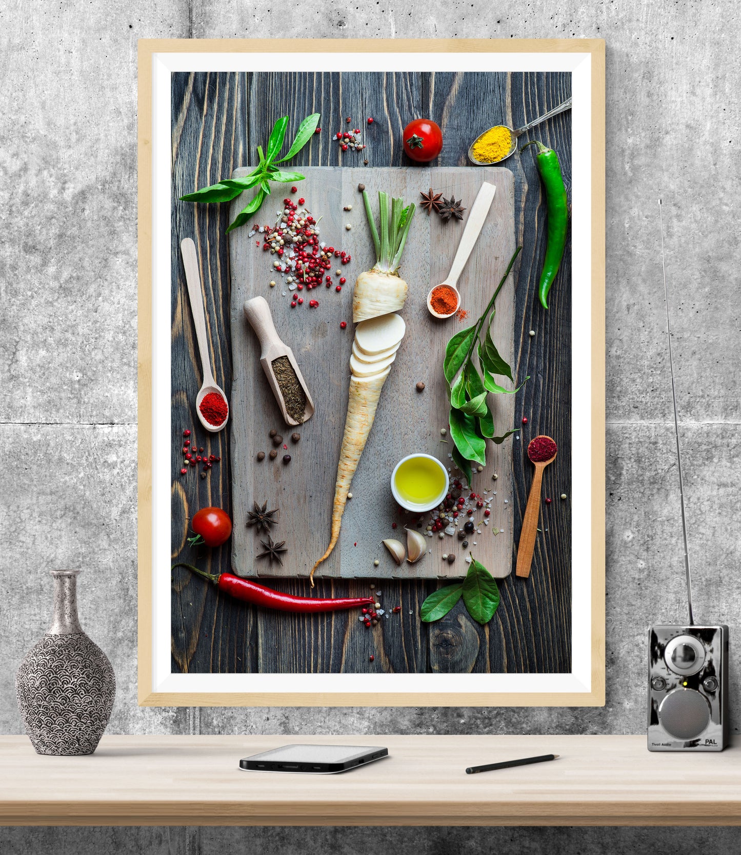 Spices Parsley Root Herbs Modern Kitchen WALL ART PRINT Poster Picture