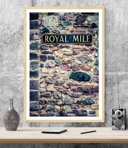 Royal Mile Street Sign Edinburgh WALL ART PRINT Poster Picture Wall Hanging